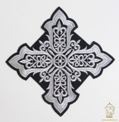 Крест Престол/Жертвенник ВИЗАНТИЯ , черный с серебром, 23 см ВИО