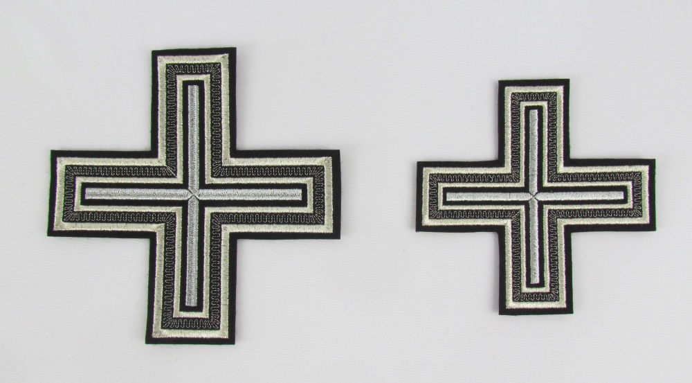 Набор крестов, иерейский, АНДРЕЕВСКИЙ, черный с серебром, 14 шт