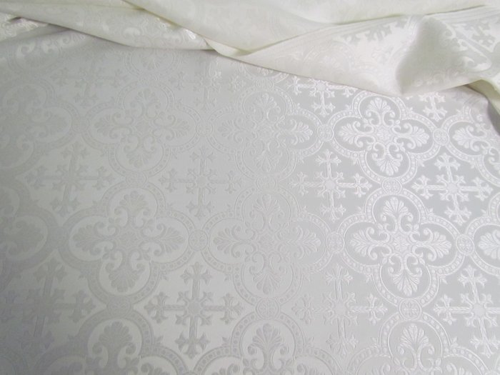 Шелк ЕКАТЕРИНА, белый, шир. 150 см, Рахманово