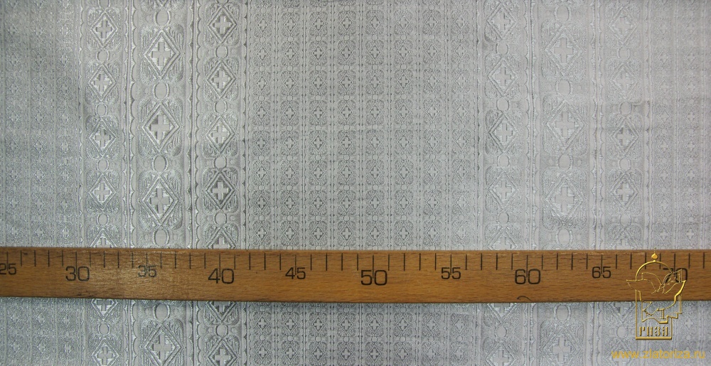 Парча СИНОД, белая с серебром, шир. 114 см