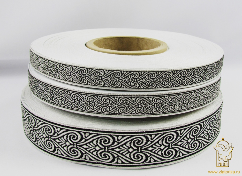 Галун АФИНЫ, черный с серебром, шир. 4 см, РА