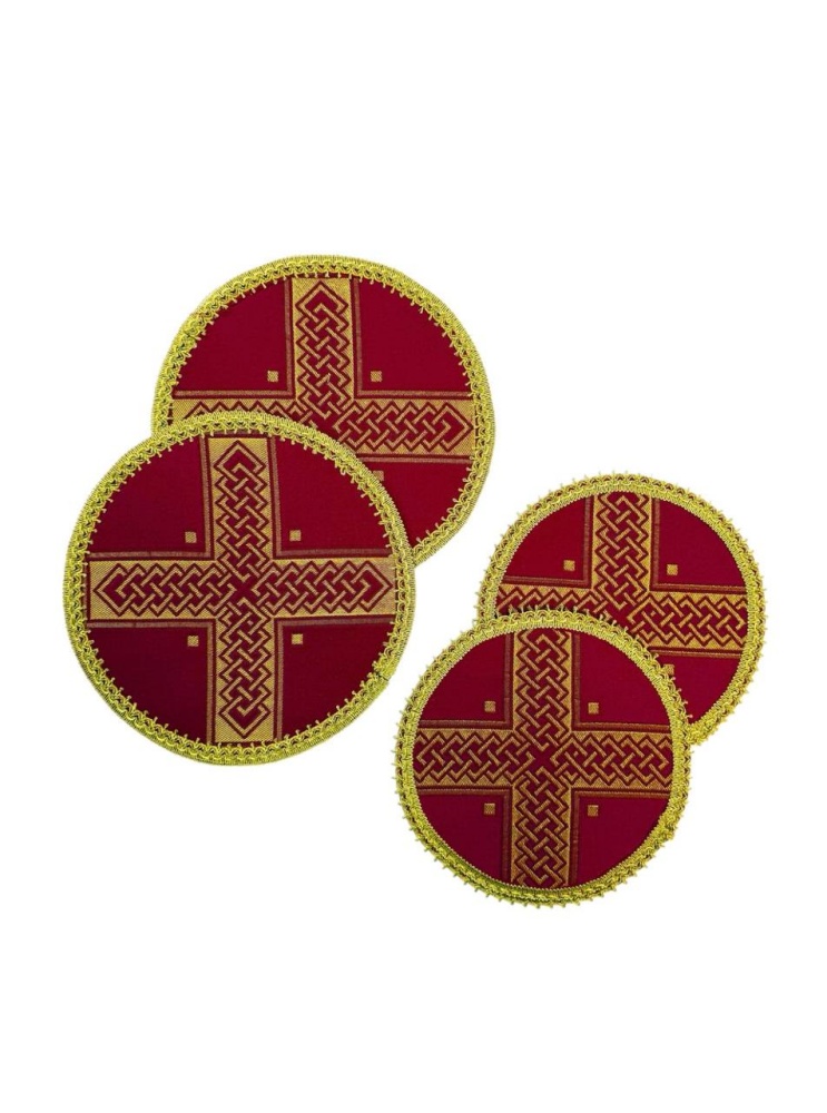 Салфетка под подсвечник, парча, диаметр 19 см