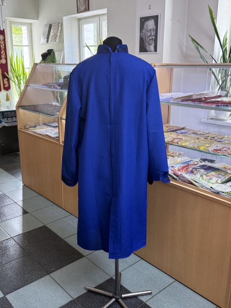 Платье погребальное ЖАБО, габардин , цвет - синий (электрик)