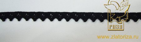 Кружево 51, плетеное, синее