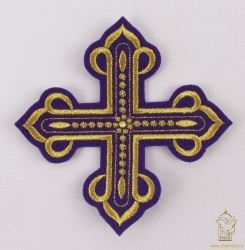 Крест 1 КАНОН фиолетовый с золотом,14,5 -16 см Крест 1 КАНОН фиолетовый с золотом,14,5 -16 см