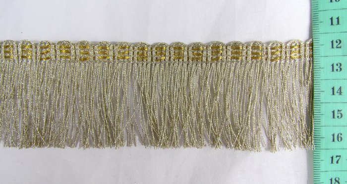 Бахрома золото 41, зеленое, 20 м, арт. 81