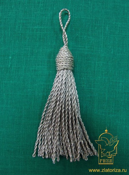 Кисть декоративная, серебро, длина 11 см, ЛЕНА (NA)