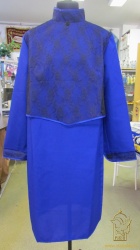 Платье погребальное ВЕЧЕР, габардин , цвет - синий (электрик)