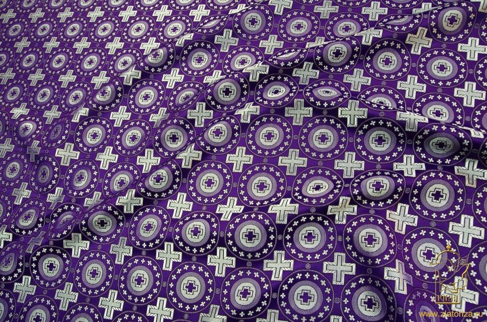 Шелк МИРЛИКИЙСКИЙ (МАЛЫЙ), фиолетовый с серебром, шир. 150 см, Рахманово