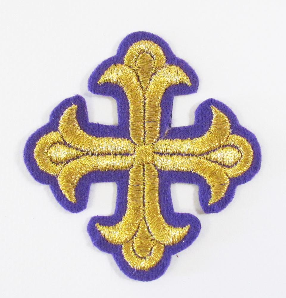 Набор крестов, требный, ЛУКОШКО, фиолетовый с золотом, 9 шт