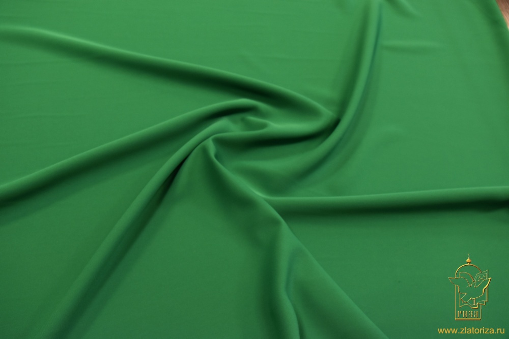 Полиэстер ЭЛЕОН, цвет - зеленый, шир. 150