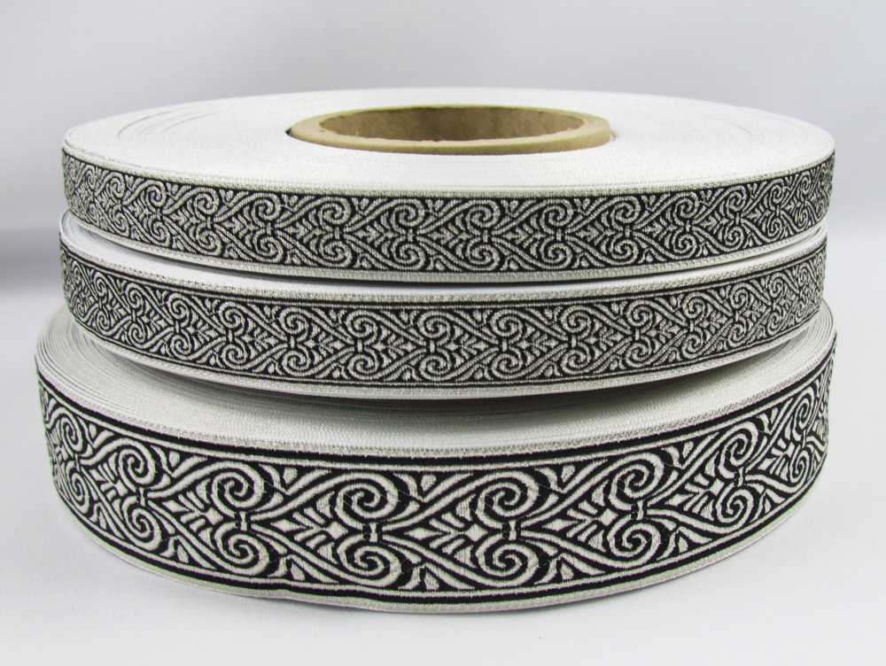 Галун АФИНЫ, черный с серебром, шир. 1,8 см, РА