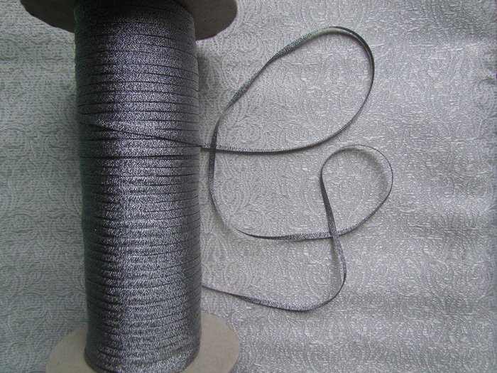 Шнур Германия 840/21 col. 19,, плоский, шир. 4 мм, серебро