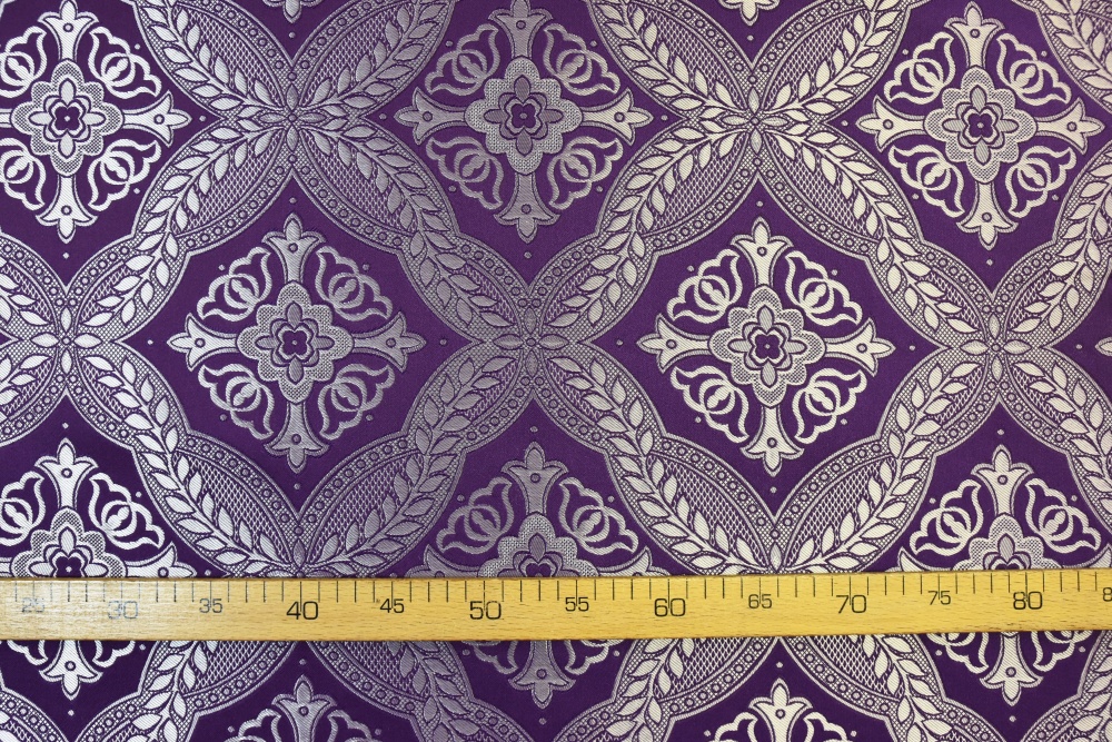 Шелк ХОЛКИДОН, фиолетовый с серебром 165 см