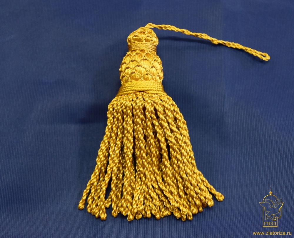 Кисть декоративная, золото, арт. 2235, 75398, длина 15 см