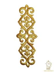 Термоаппликация ЗАВИТОК 3, золото, дл. 20 см, шир. 7 см