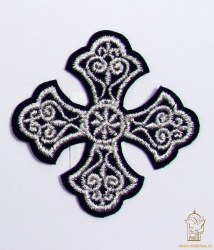 Крест 4 УЗОРНЫЙ черный с серебром,6-7 см Крест 4 УЗОРНЫЙ черный с серебром,6-7 см