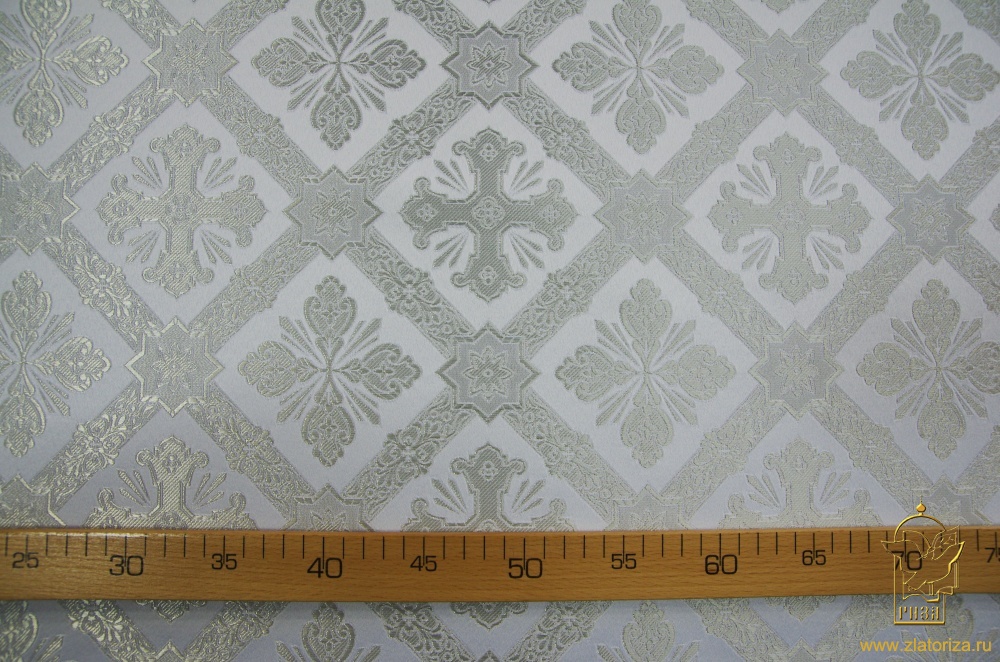 Шелк КАНОН, белый, шир. 150 см, Рахманово