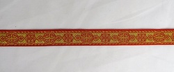 Галун ВИЗАНТИЯ, красный с золотом, шир. 1,7 см, ФР