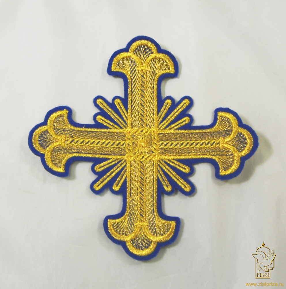 Крест 1 НИКА-2, синий с золотом, арт. 26181