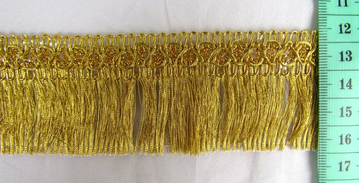 Бахрома золото 7, арт. 1340, 1507, 1654 (20 м в упаковке)