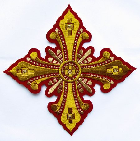 Крест 1 ВАНИН, красный с золотом