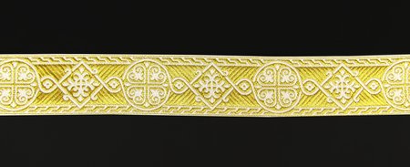 Галун ВИЗАНТИЯ, белый с золотом, шир. 4 см, ФР