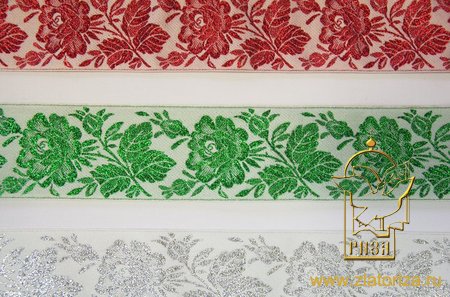 Лента РОЗЫ 6-7 см, цвет - микс