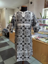 Стихарь алтарный, длиной от 120 до 129 см, шелк, черный с золотом или серебром. Стихарь алтарный, длиной от 120 до 129 см, шелк, черный с золотом или серебром.