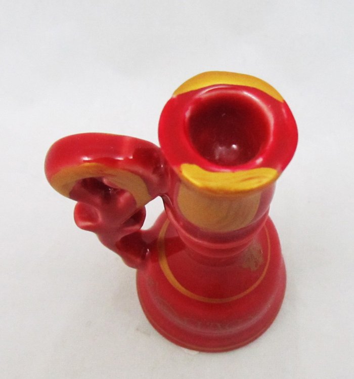 Подсвечник Пасха красная с ручкой 3,5х7 см, керамика, в упаковке, 2715359