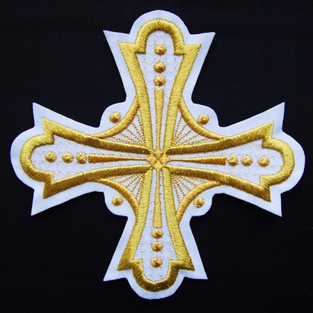 Крест 1 ГЕОРГИЙ, белый с золотом