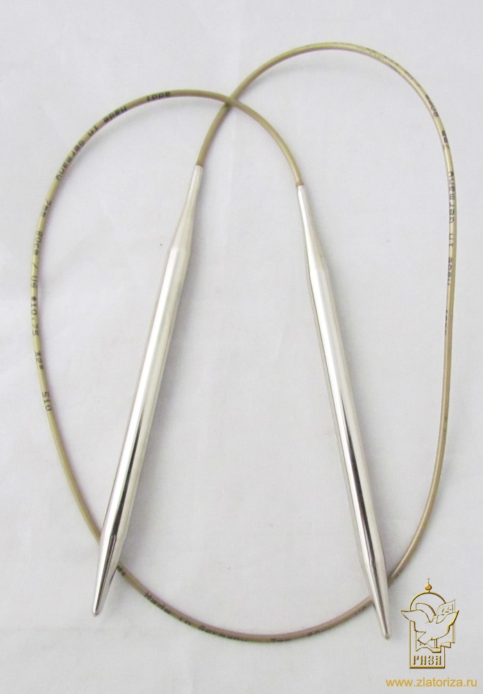 Спицы круговые №5, супергладкие, 80 см, никель