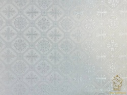 Шелк СВЕТЛАНА, белый с серебром, шир. 150 см, Рахманово