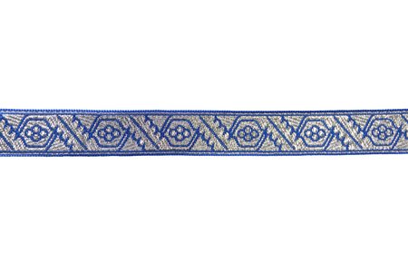 Галун ДУБОК, голубой с серебром, шир. 1,5 см, ФР