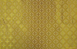 Парча ПОЛИСТАВРИЙ, белая с золотом, шир. 150 см, Рахманово