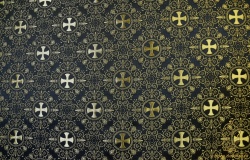 Шелк АЛАНЬЯ малая, черный с золотом, шир. 165 см Шелк АЛАНЬЯ малая, черный с золотом, шир. 165 см