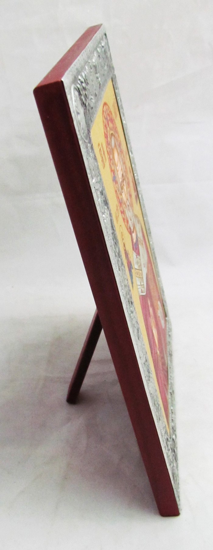 Икона Николай святитель Чудотворец шелкография 16,5х21,7 см МДФ поталь на подставке