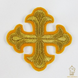 Крест 3 ЛУКОШКО, желтый с золотом,8-9 см Крест 3 ЛУКОШКО, желтый с золотом,8-9 см