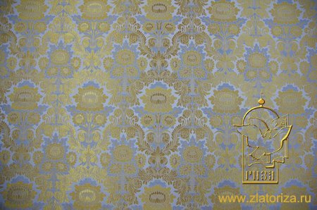 Парча ЛЕОНИЛ, белая с золотом + серебром, шир. 150 см,