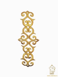 Термоаппликация ЗАВИТОК 9, золото, дл. 19 см, шир. 8 см