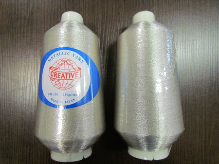 Нитки металлизир. CREATIV серебро, вышив, бобины Япония