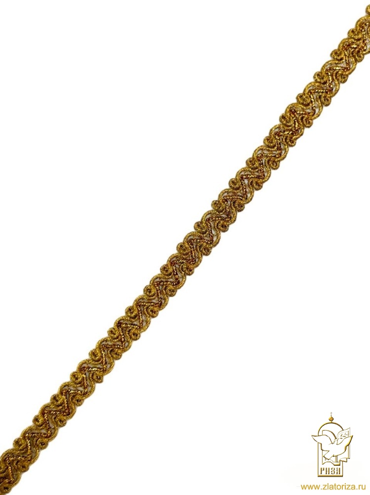 Тесьма золото 38 арт. F437, 18 м в упаковке