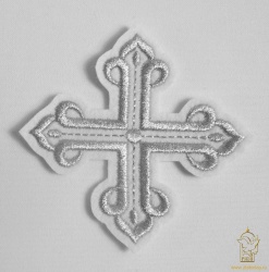 Крест 3 КАНОН белый с темным серебром, 8-9 см Крест 3 КАНОН белый с темным серебром, 8-9 см