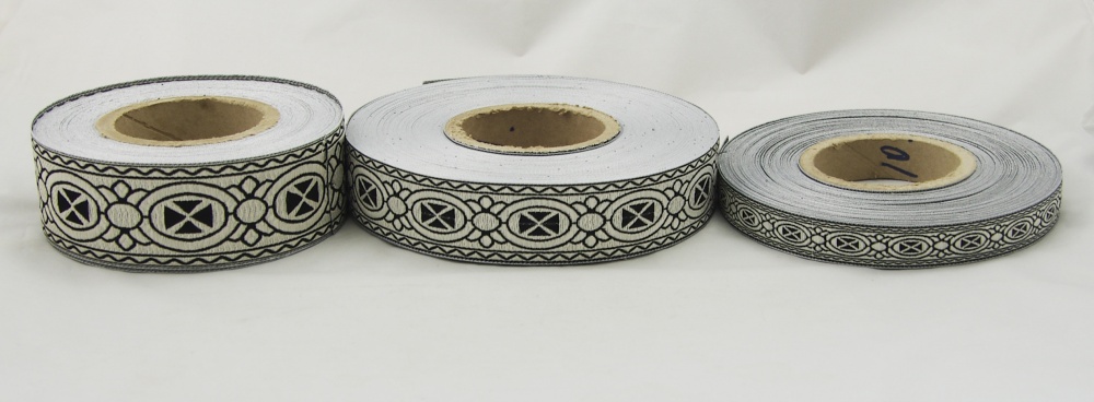 Галун ПАСХА, черный с серебром, шир. 4 см, РА