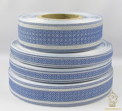 Галун РОМАШКА, синий с серебром, шир. 2,2 см, РА