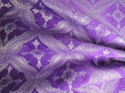 Шелк КРУЖЕВНИЦА, фиолетовый с серебром, шир. 150 см, Рахманово