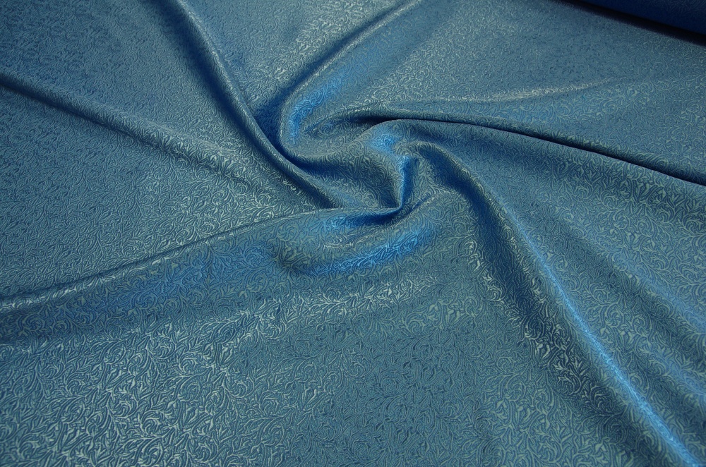 Шелк ОРЕНБУРГ, голубой, шир. 150 см, Рахманово