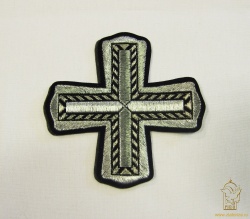 Крест 4 ВЕРСТОВОЙ черный с серебром,6-7 см