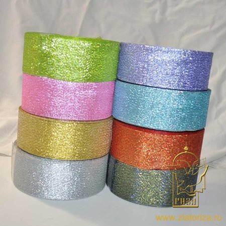 Лента парчовая, зол/сереб, шир. 2-3 см