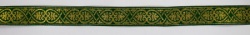 Галун АФИНЫ, зеленый с золотом, шир. 2,3 см, ФР
